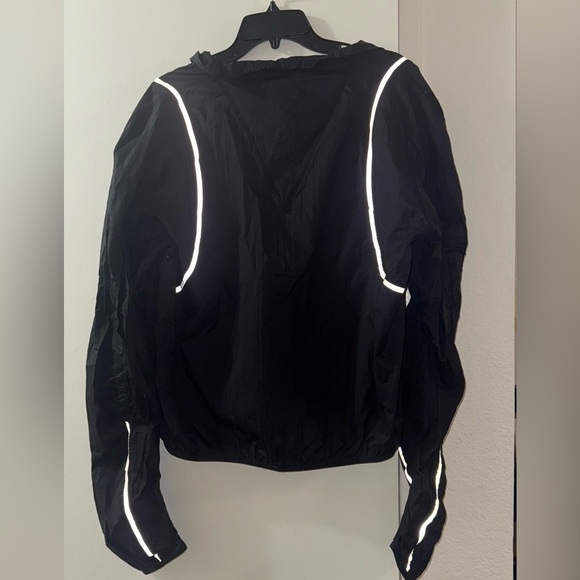 FREE PEOPLE MOVEMENT FP GREAT ESCAPE BLACK WINDBREAKER PACKABLE JACKET NWOT XL - Picture 7 of 11